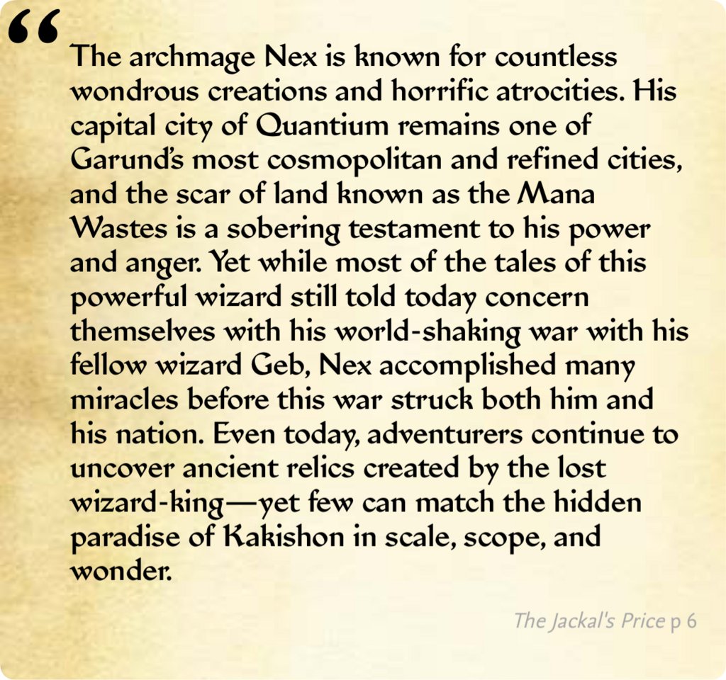 GolarionToday's tweet image. pathfinderwiki.com/wiki/Kakishon #Nex #Quantium #ManaWastes #Kakishon