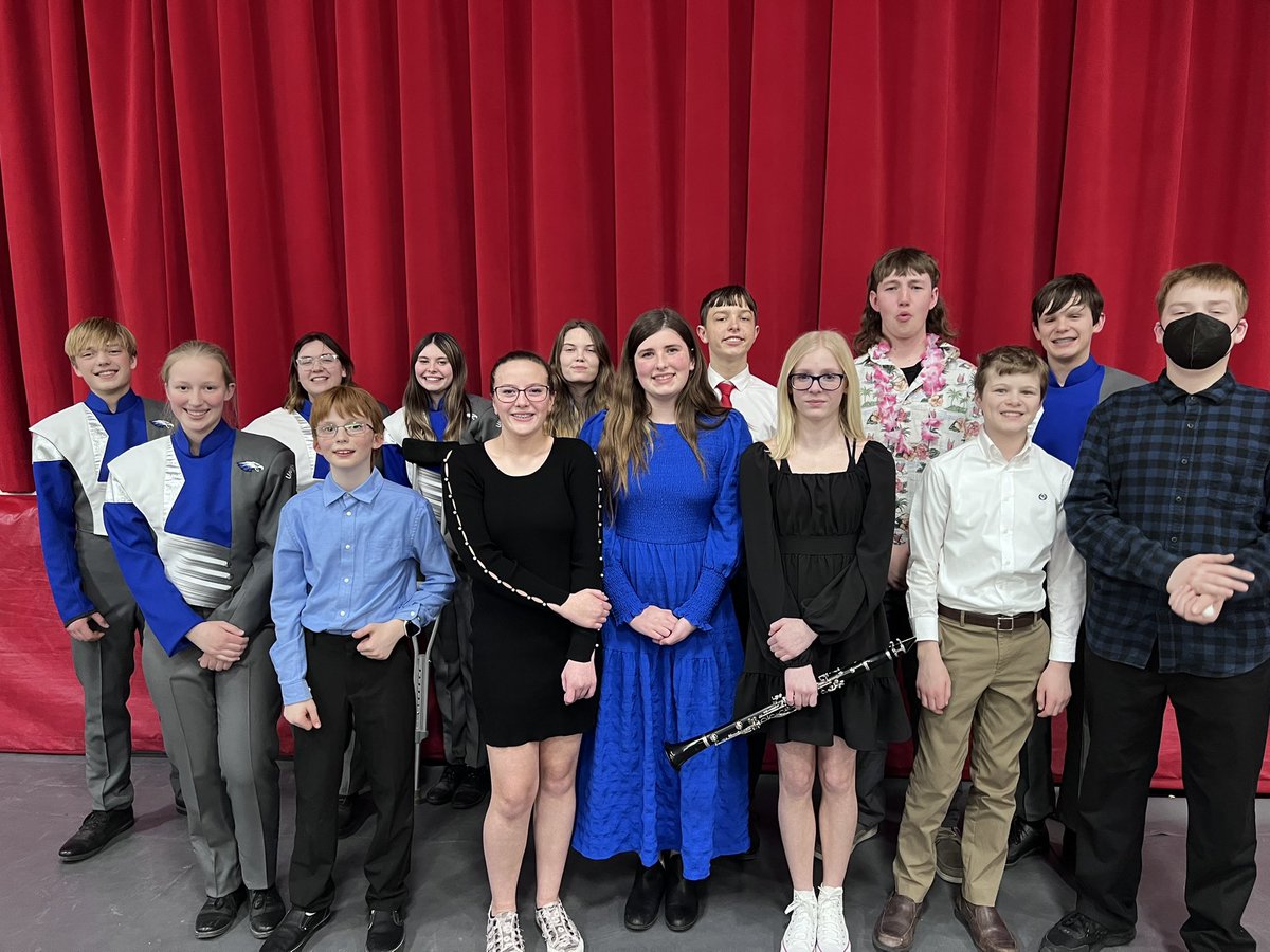 Yesterday these 14 students represented Underwood in the 2023 WIC Honor Band. They had around 3 hours of rehearsal and playing with students from 8 other schools. Their concert performance was wonderful!