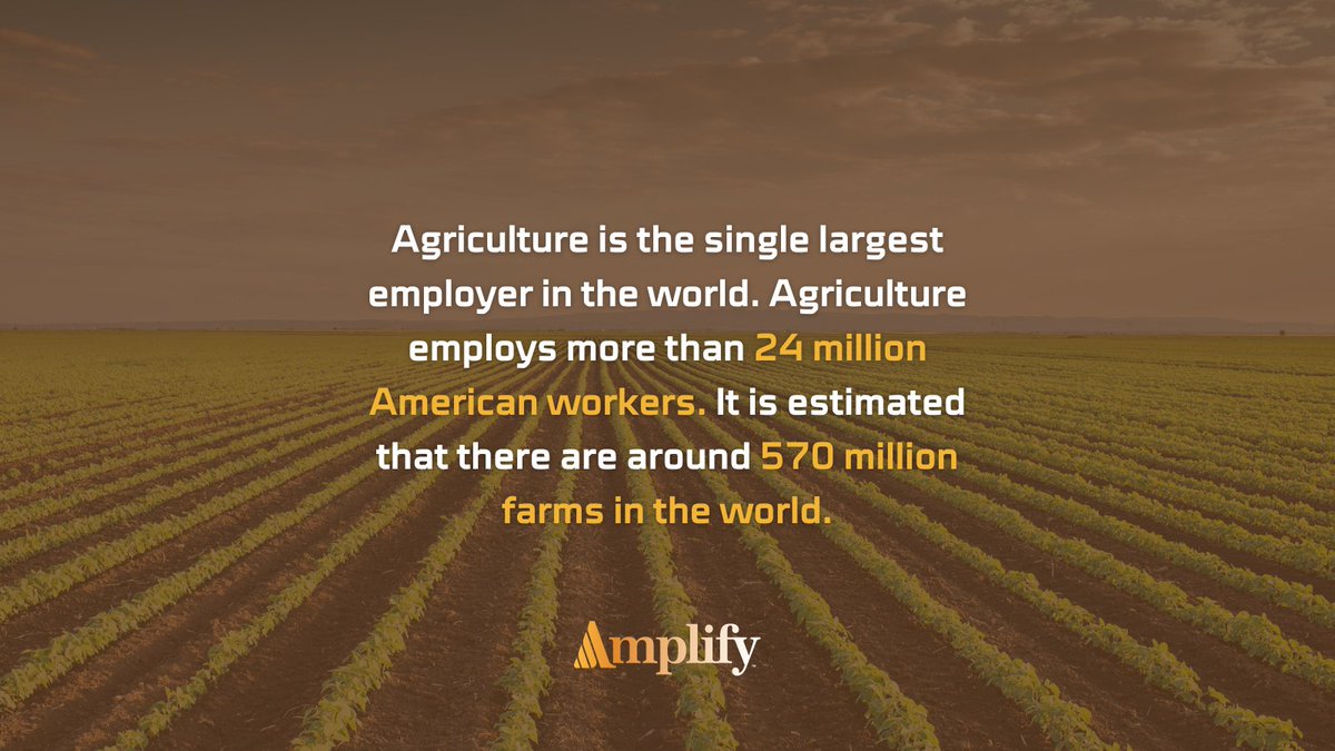 #nationalagweek with an amazing statistic‼️ 
.
.
.
Proud to be in the Ag industry 👍 

#amplifynetwork #brooksidelabs #soilhealth #referenceyoursoil #community #education #agronomy #agindustry