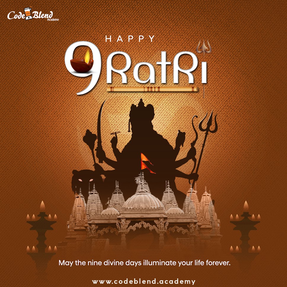 CodeblendA's tweet image. May the divine energy of Goddess Durga empower you to achieve your goals and dreams. Codeblend Academy wishing you all a very Happy Navratri.
#codeblendacademy #navratrispecial #navratri #chaitranavratri #happynavratri2023 #happynavratri #navratricelebration #garba