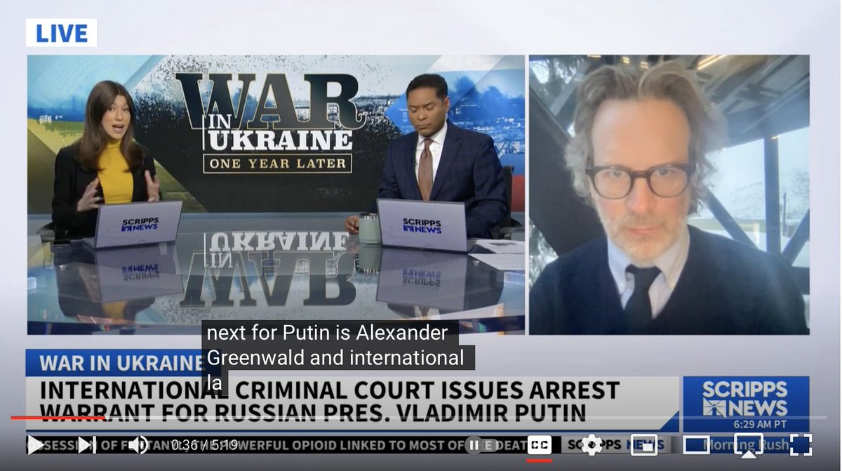 .<a href="/HaubLawatPace/">Elisabeth Haub School of Law at Pace University</a> Professor <a href="/sashagreenawalt/">Sasha Greenawalt</a> speaks with <a href="/scrippsnews/">Scripps News</a> about the International Criminal Court arrest warrant issued for Russian President Vladimir Putin.
#icc #warcrimes #internationallaw WATCH: fal.cn/3wK6S