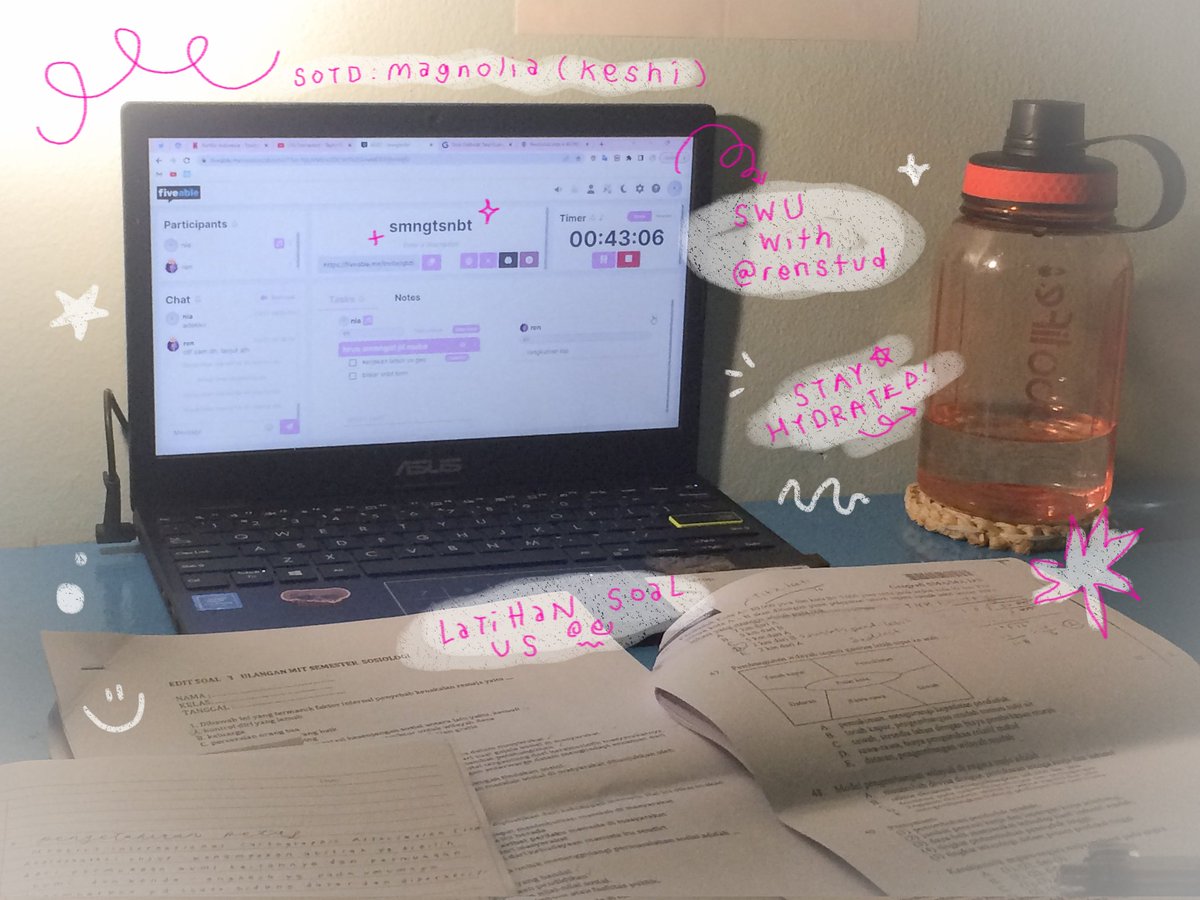 niarunika's tweet image. 📂 tuesday studying 💭🎀🧁🎨