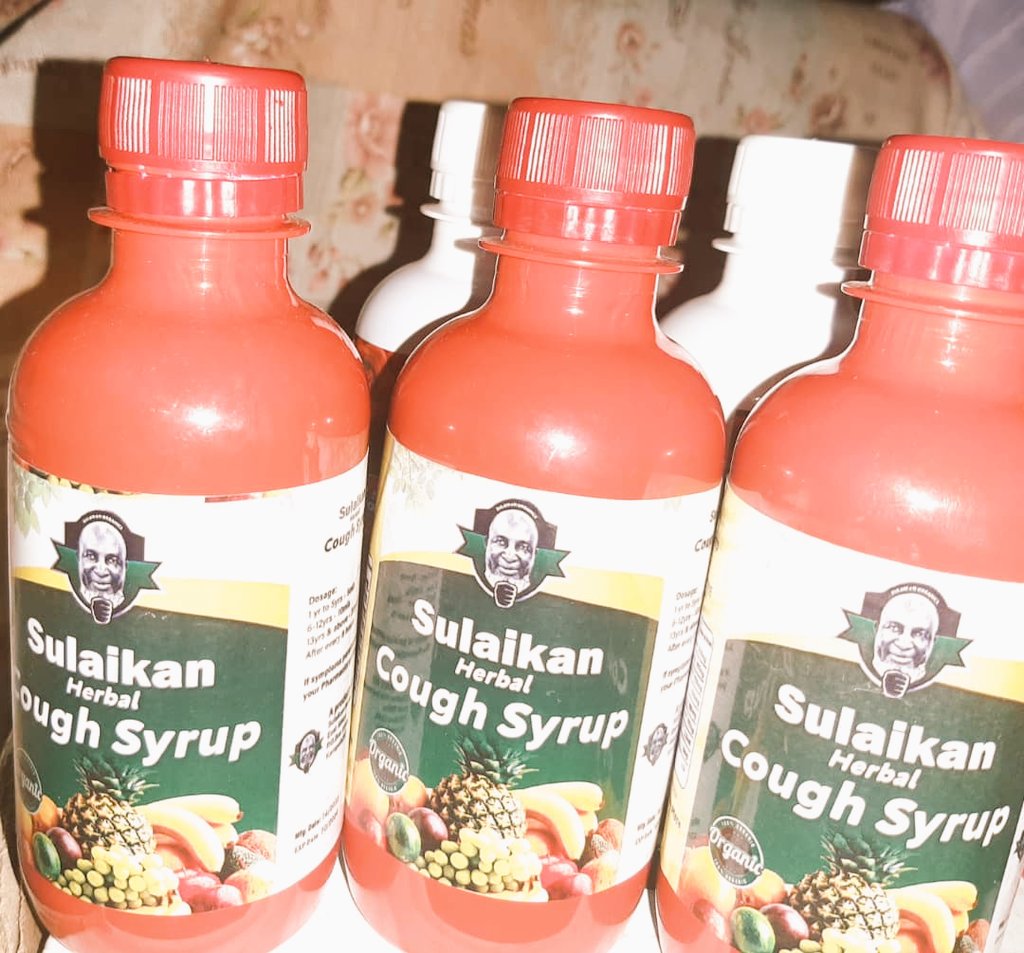 Sulaikan herbal cough syrup mixture. 

Helps in treating and curing cough  from the age of 1 year and above.

Stocking this in your home will leave your family extra healthy.

For delievery contact us on 0761954129 or 0753217896 @AhweraArnold
@lifethatmatter @Ambangira_Edson