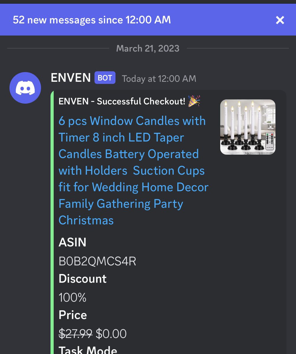 FreebieReseller's tweet photo. @EnvenBot is basically a 💵🖨️ at this point. https://t.co/b0ELsMRfl5