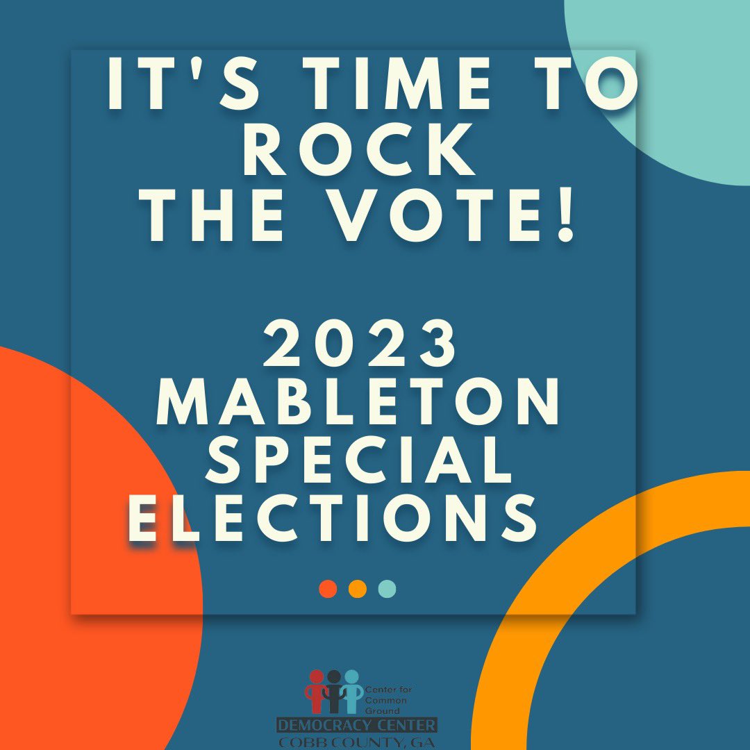 Today is the day to head to the polls!!! 
Polls will be open from 7am-7pm est. 

Click the link below to find out the poll locations for Mableton Special Election:

mvp.sos.ga.gov

#cobbcounty #mabletonga #votingmatters #specialelection #getouttovote #blackvotesmatter