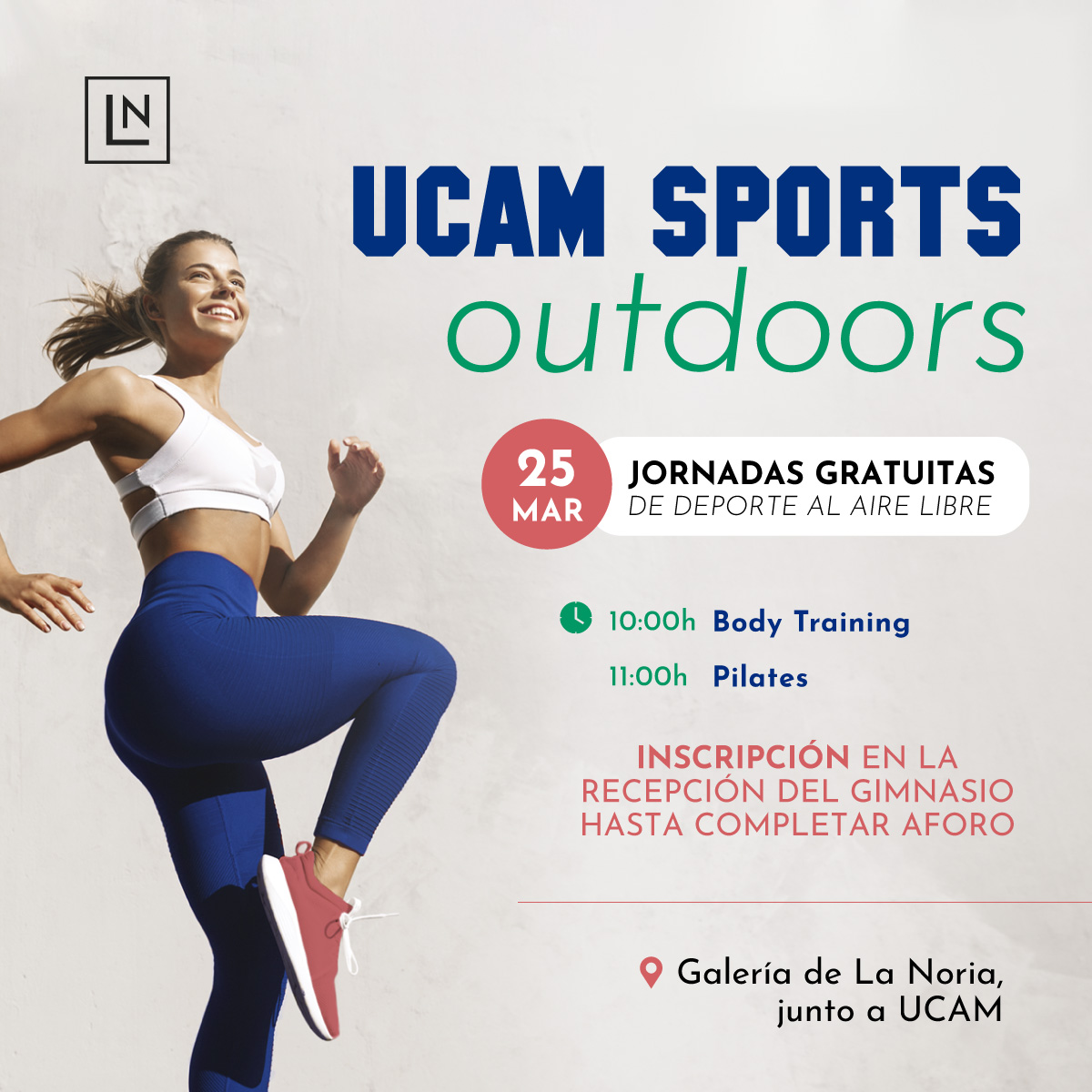 La Noria Outlet (@lanoriaoutlet) on Twitter photo Eventazo este finde, y siempre, con la mejor compañía <a href="/UCAMSportCenter/">UCAM Sports Center</a>
¿te lo vas a perder?
#outletmurcia #Universidad #UCM #evento Eventazo este finde, y siempre, con la mejor compañía <a href="/UCAMSportCenter/">UCAM Sports Center</a>
¿te lo vas a perder?
#outletmurcia #Universidad #UCM #evento