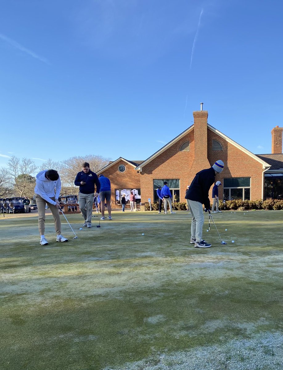 Getting ready for round 2 of the Marlin Invitational. We can handle a little frost to start the day!