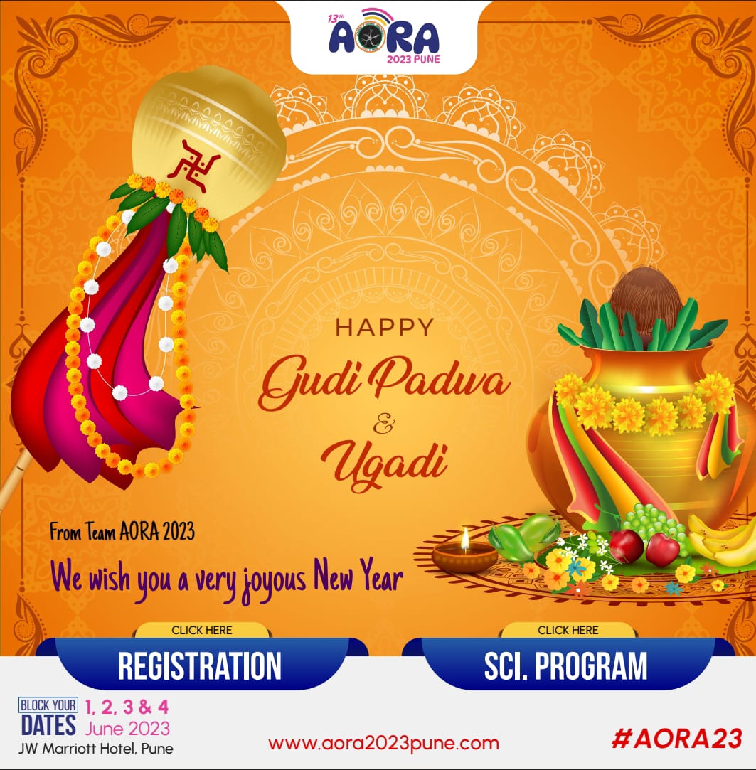 AORA wishes u happy Gudi padwa and ugadi!#AORA23 #AORA23PUNE
<a href="/CASUpdate/">Canadian Anesthesiologists' Society</a> <a href="/ASRA_Society/">ASRA Pain Medicine</a> <a href="/ESRA_Society/">ESRA | European Society of Regional Anaesthesia</a> <a href="/AoraIndia/">AORA India</a>