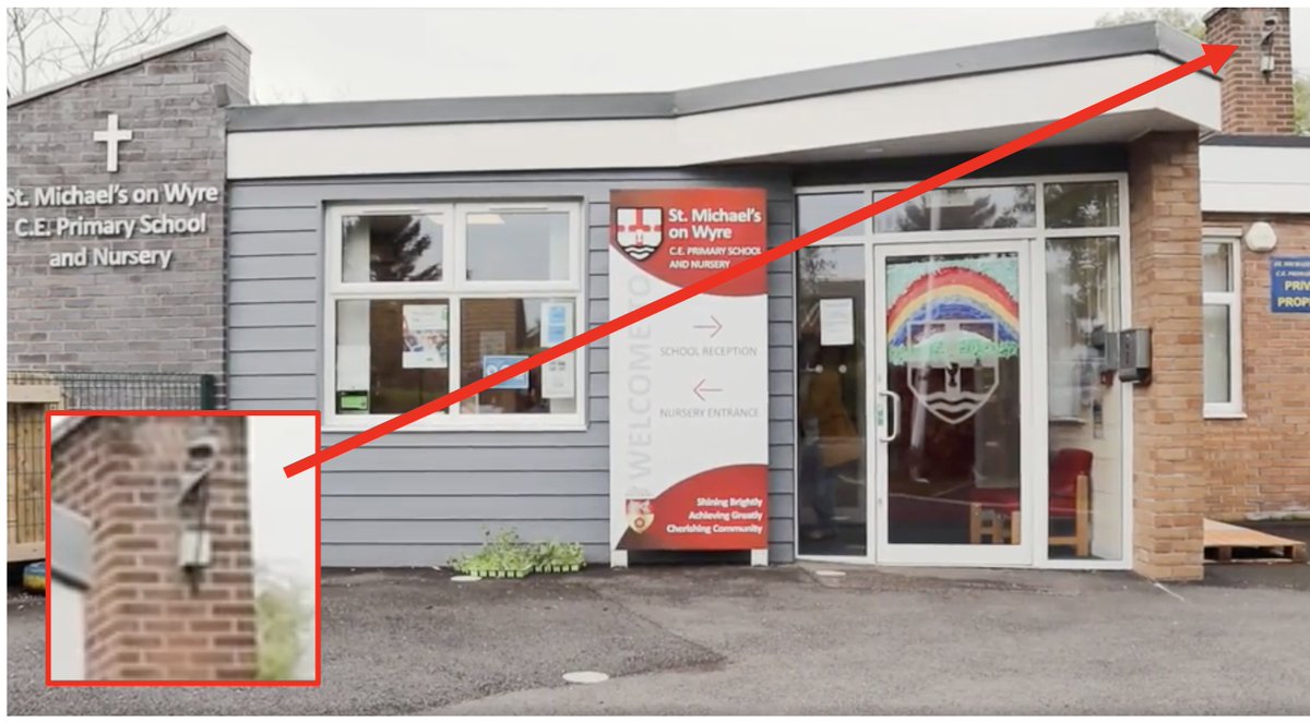 Vagabond4Truth's tweet photo. I've said it before but I'll say it again... this is a better angle of the school CCTV....
Where is the footage of her dropping of the children?
#NicolaBulley
#NicolaBulleypsyop
#MissingCCTV https://t.co/3j5GOd5Mwh