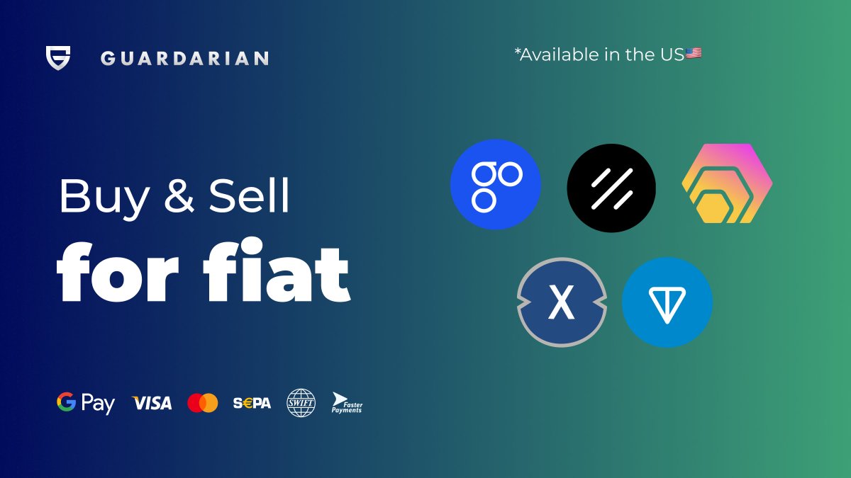 Here are some trending #cryptocurrencies that you can find on #Guardarian🔭

$OMG -<a href="/omgnetworkhq/">OMG</a>
$TON - <a href="/ton_blockchain/">TON 💎</a> 
#HEX - <a href="/HEXcrypto/">HEX.com 40% APY & 3866x price in 558 days!⬣🚀🌘</a>  
$XDC - <a href="/XinFin_Official/">XinFin</a>
$GAL - <a href="/Galxe/">Galxe</a> 

Buy these and 400+ #crypto on Guardarian.com📍
#Fiatonramp #noncustodial