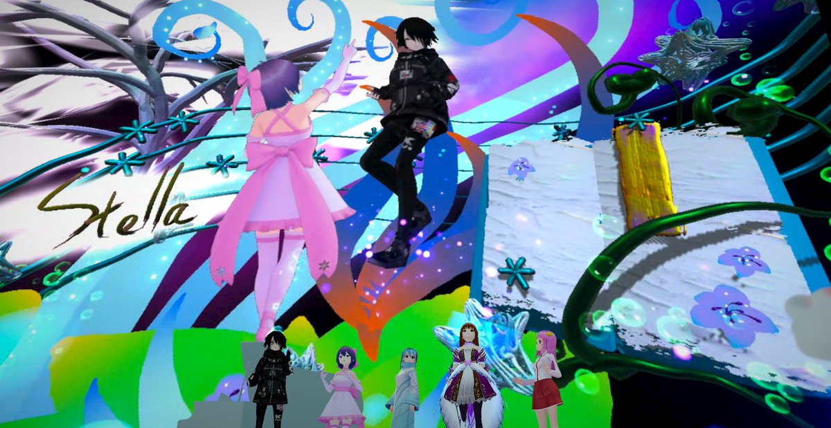 rin4knight_desu's tweet photo. まなさんのVRart!くうさん&シュネーさんはステラ!!
#VRKU #Ambientflow #ASOBIENT #魔法少女シュネー #VRart #VWSF #W雪2023 #clusterフォト #cluster #クラスター #メタバース https://t.co/kj3ECBUqbT