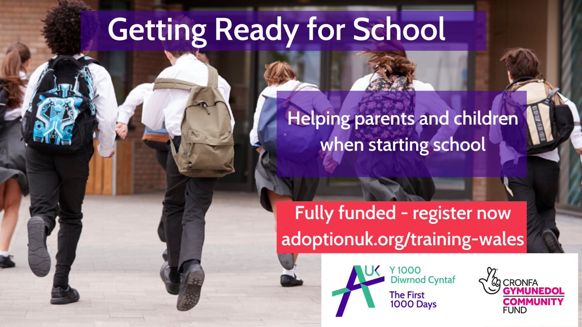 AUKCymru's tweet image. Getting ready for school. 
Spaces available this Thursday; funded for adopters in their first 3 years. Join our lead education officer for advice and tips.

🕙 10.00am-12.30pm, Thurs 26th March, on Zoom
🔗 eventbrite.co.uk/e/getting-read…