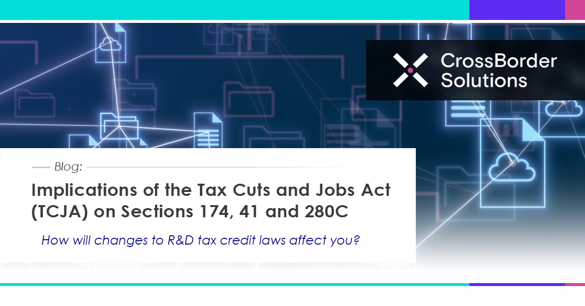 Confused about how the TCJA’s changes to laws surrounding R&amp;D tax credits will impact you? Here, CrossBorder Solutions’ R&amp;D tax credit expert Mark McGee reveals what you need to know.  Read on: crossborder.ai/implications-o…