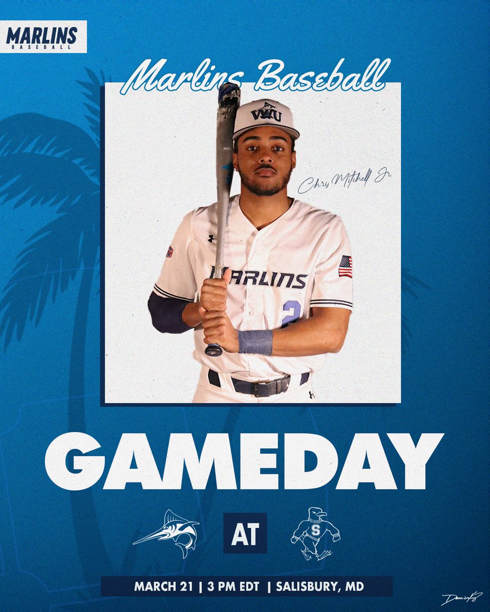 marlins_base's tweet photo. We're headed across the bay this morning to take on No. 2 Salisbury University with a first pitch set for 3:00 PM EDT. Watch the game at the links below! 

🎥 https://t.co/cBo8P3DxBE
📊 https://t.co/pVGhkF7XNF

#BeatSU // #WeTheBeach // #MarlinNation https://t.co/mTVxnz3e6H