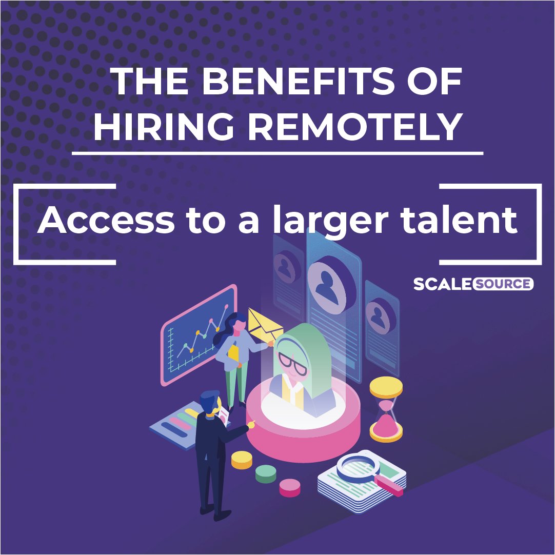scalesource's tweet image. 1."Expand your talent pool and hire the best candidates, no matter where they are located. #RemoteTalent #FlexibleCareers #HiringTips"