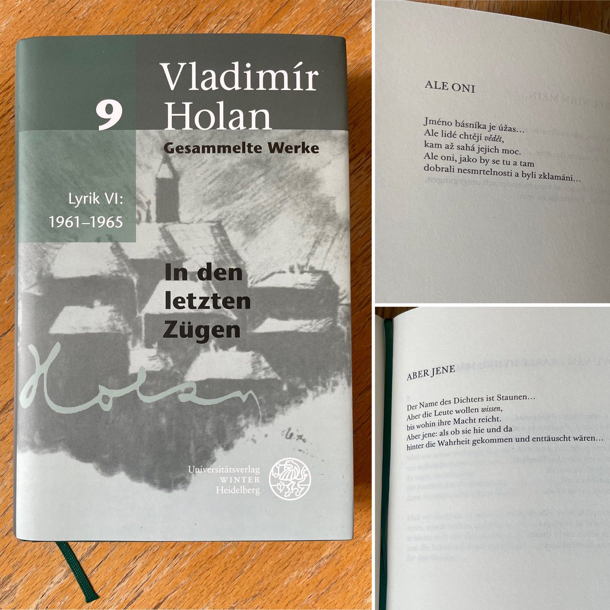winterverlag's tweet photo. Unsere #Lyrik-Empfehlung zum #WelttagDerPoesie: Vladimír Holans „Gesammelte Werke“ - die komplett zweisprachigen Werke, die weltweit erste Werkausgabe des Dichters außerhalb #Tschechiens, sind auf insgesamt vierzehn Bände angelegt. Alle Texte sind vollständig neu übersetzt und … https://t.co/Nsw6Kd6qZ7