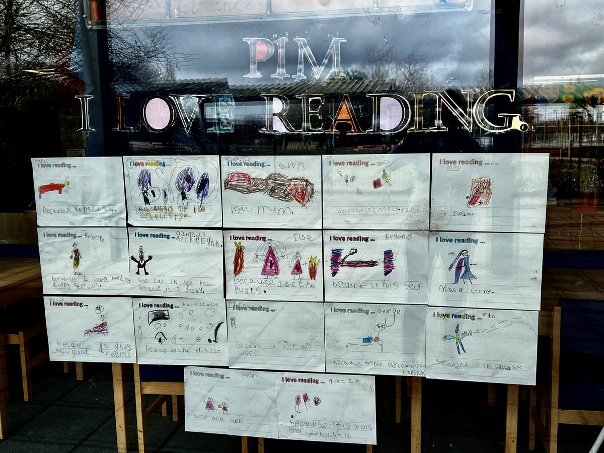 TheCSOA_LRC's tweet photo. @theCSOA_LRC Come and check out our window!
P1M telling us why they love to read. #readingforpleasure https://t.co/DwZqfl8m0d