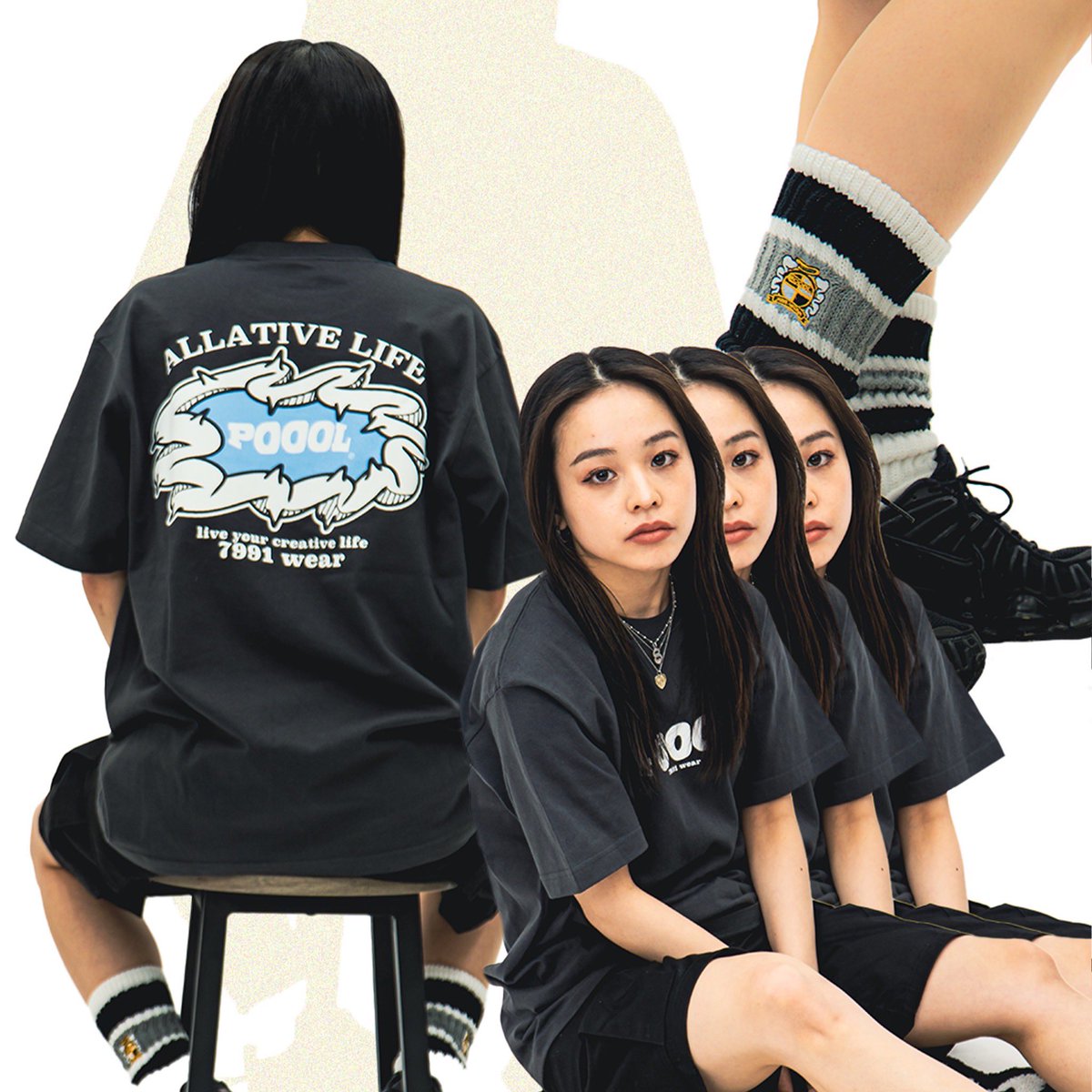 poool_7991's tweet photo. NEW ITEM 発売中です⚡️

ティシャツ、ジップフーディ、靴下と、
セットできてもいい感じです👌

お買い求めはURLのショップより🆕

#POOOL

https://t.co/wPO1ifIPF2 https://t.co/2I1GMtGADr