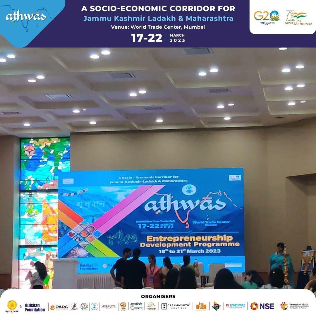 AthwasIndia's tweet photo. Here are a few glimpses from the Entrepreneurship Development Programme (EDP) held on 21st Mar'23 at Athwas India. The top 10 students got certifications during this program.

#athwas #athwasindia #jammukashmir #ladakh #event #socioeconomic #mumbai #maharashtra #exhibition #EDP https://t.co/2b4PIvbL3h