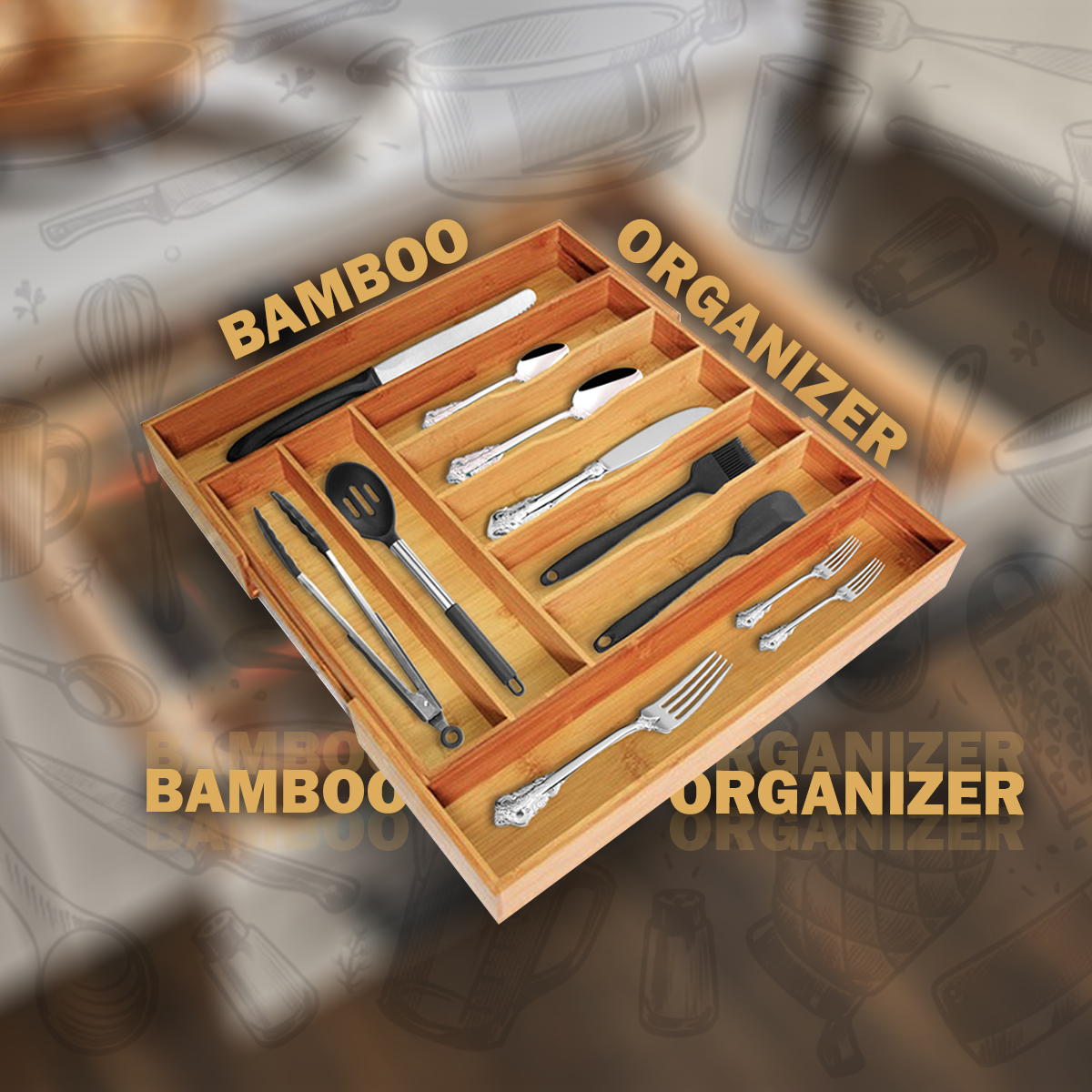 Keep your kitchen cutlery drawer looking neat and tidy with this sleek Bamboo drawer organizer.

Shop Bamboo drawer organizer link in bio.

#organizeme #bambooorganizer #kitchendrawer #kitchenracks #woodenracks #kitchenorganization #kitchenorganizer #founditonamazon