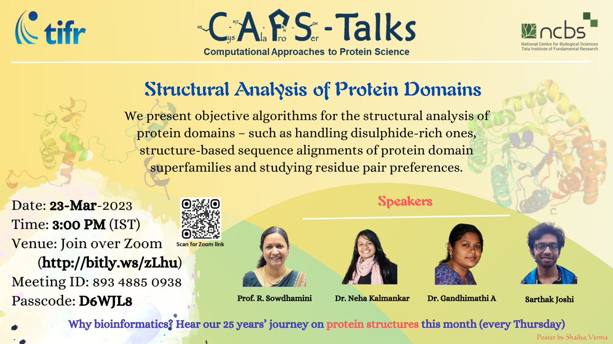 NCBS_Bangalore's tweet photo. .@Microsoft: Windows10 :: @NCBS_CAPS: PASS2
Confused? Subscribe to our widely used flagship #database, #PASS2, in the upcoming #CAPStalks along with residue interactions & S-S rich proteins!
23 Mar @ 3 pm
Zoom link: https://t.co/uOZ3Qi4TFK
Passcode: D6WJL8
#protein_alignment https://t.co/bKDnkZZS1S