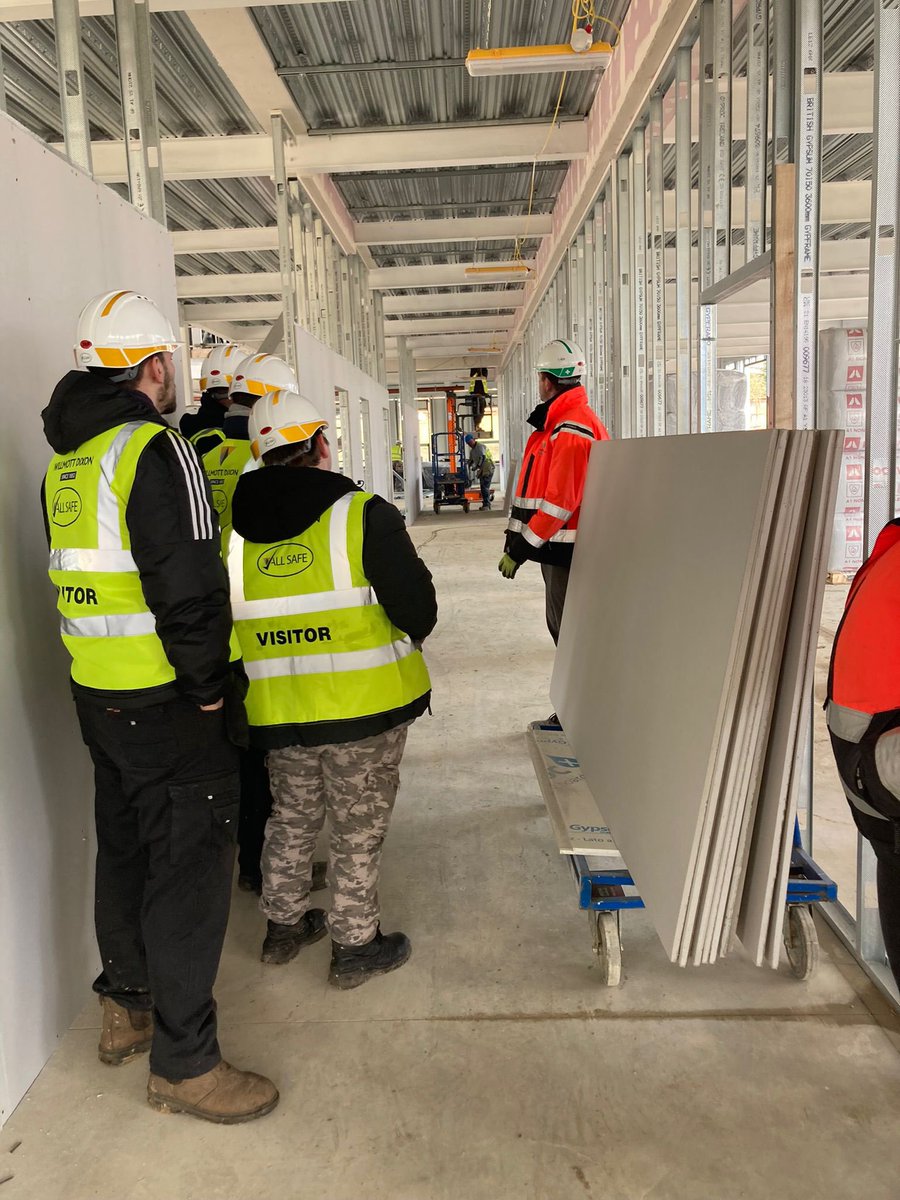 Our students recently visited the @WillmottDixon site at St Lawrence School as part of #Opendoors23. They learnt about careers in Construction, sustainable building techniques and the ways they can improve our environment.