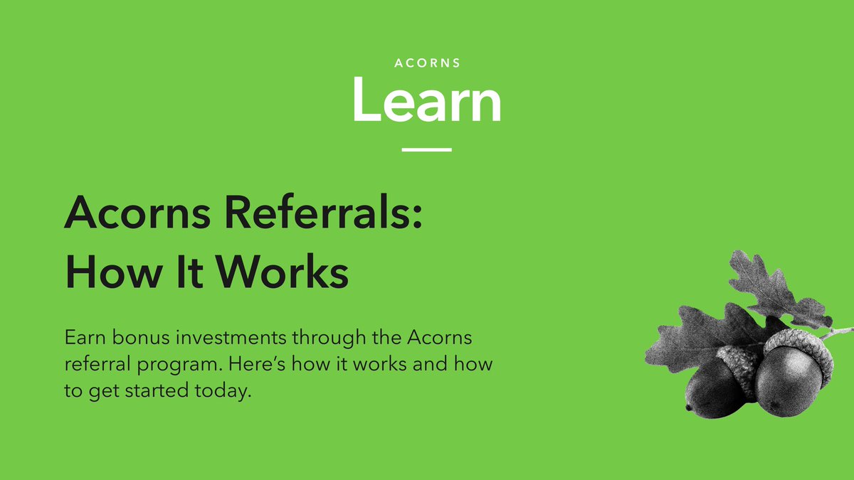 Earn bonus investments through the Acorns referral program. Here’s how it works and how to get started today 👉 bit.ly/42qvtji