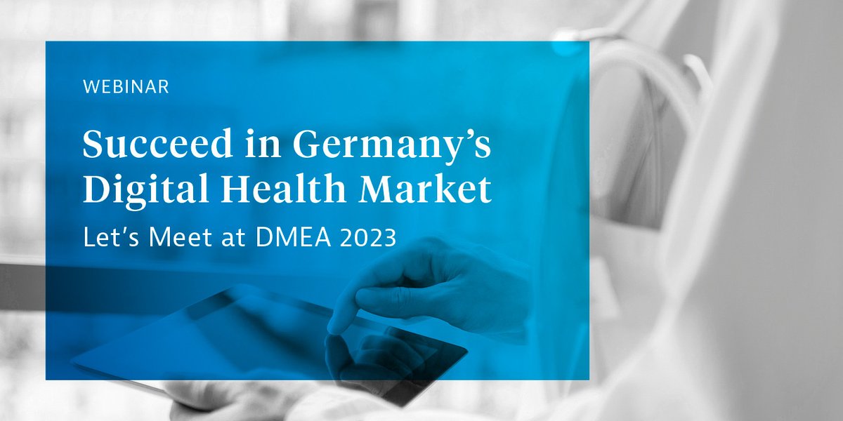 DMEA - Connecting Digital Health (@_dmea) on Twitter photo 💻 Übermorgen ist es soweit: Julia Pietsch von <a href="/GTAI_de/">Germany Trade & Invest</a>, Johannes Ruppert vom <a href="/bvitg/">Bundesverband Gesundheits-IT</a> und <a href="/imchen21/">no name</a> von der #DMEA sprechen über #DigitalHealth in Deutschland und die #DMEA23. Hier direkt anmelden: ➡️ bit.ly/DMEA23_Webinar… ⬅️
Am 23.03.23 um 11 Uhr geht´s los! 💻 Übermorgen ist es soweit: Julia Pietsch von <a href="/GTAI_de/">Germany Trade & Invest</a>, Johannes Ruppert vom <a href="/bvitg/">Bundesverband Gesundheits-IT</a> und <a href="/imchen21/">no name</a> von der #DMEA sprechen über #DigitalHealth in Deutschland und die #DMEA23. Hier direkt anmelden: ➡️ bit.ly/DMEA23_Webinar… ⬅️
Am 23.03.23 um 11 Uhr geht´s los!