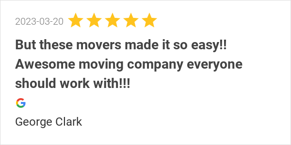 New 5.0-star Review: "Bradenton to Spring Hill in the summer - yikes!! But these movers made it so easy!!...