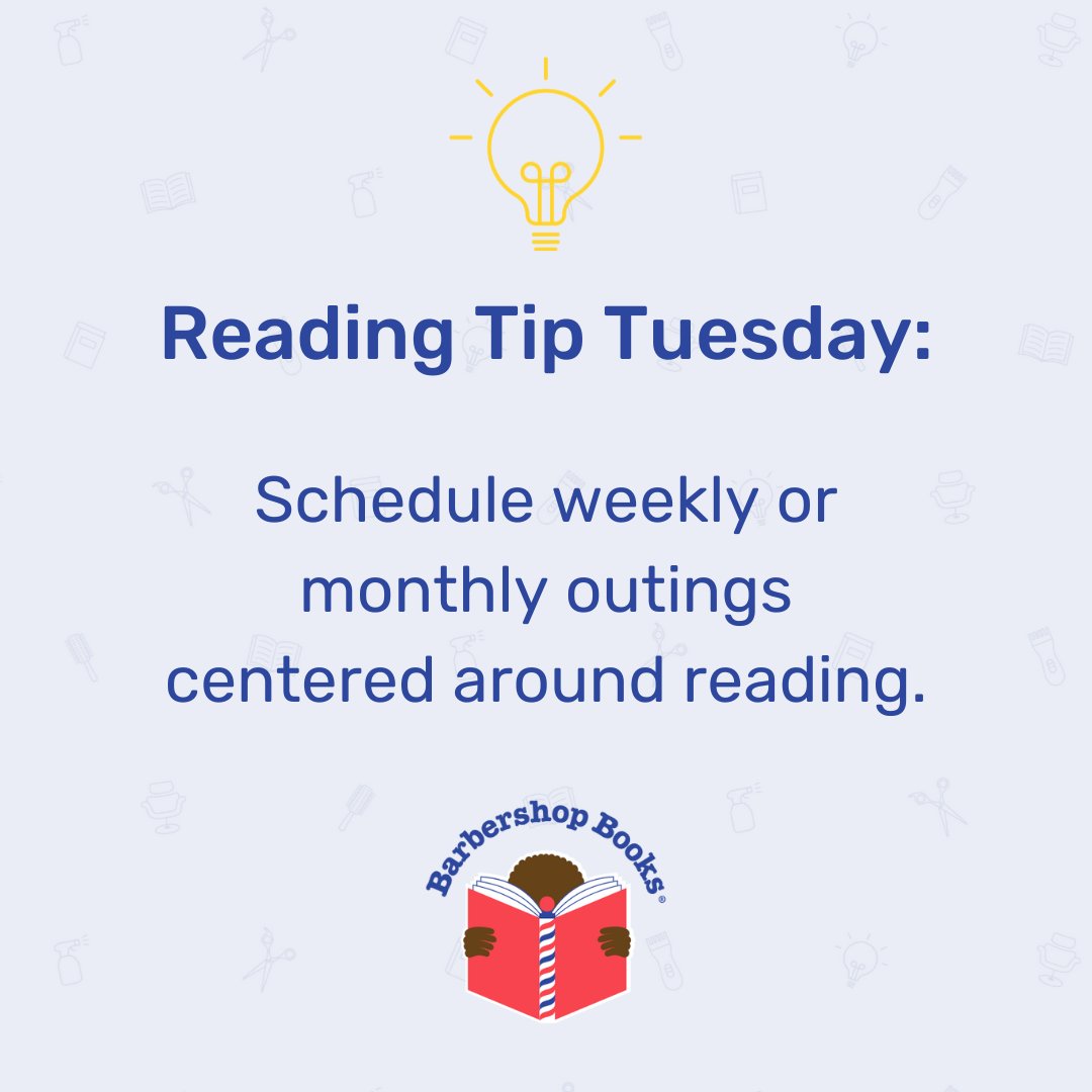 BarbershopBooks's tweet photo. Exploring local libraries and bookstores with your child is a great way to give them examples of communities centered around reading. Make sure to also look for our bookshelves in your local barbershop.
#HelpTheBabiesRead
#EarlyLiteracy
#ReadingTipTuesday https://t.co/EJdi8LtwJ0