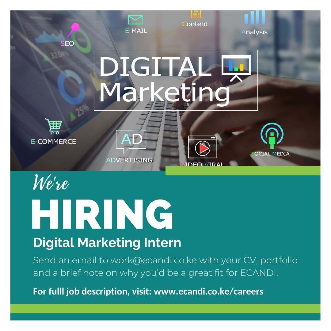 Join ECANDI as a Digital Marketing Intern and gain valuable professional experience working on diverse digital marketing campaigns. 

Share and tag someone who you think would be a great fit. 💯

 #ikokazi #ikokazike