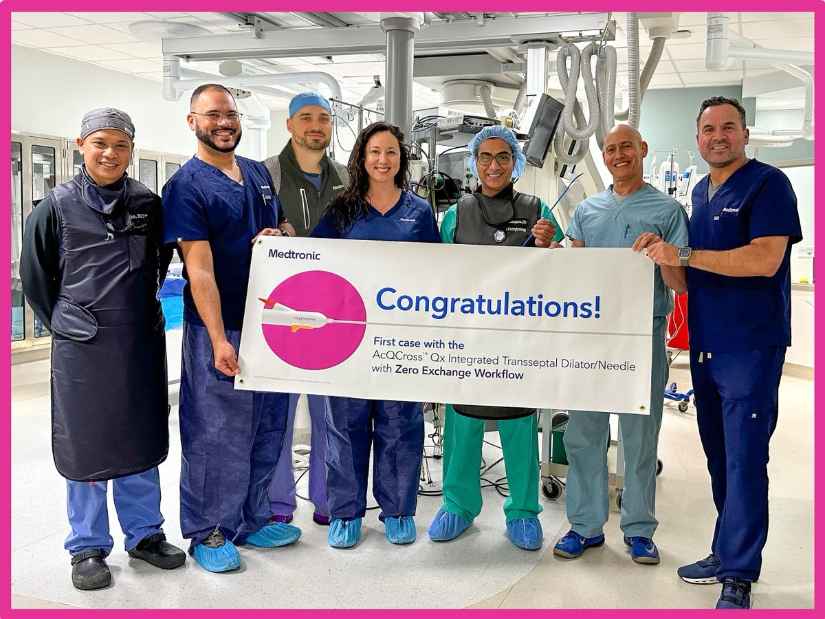 Lisa H (@hrs_lisa) on Twitter photo 1st case using AcQCross™ Qx Integrated Transseptal Dilator/Needle w/Zero Exchange Workflow: The 1st & only transseptal access system specifically engineered 2 pair w/commercially available sheaths. It is the only system cleared for mechanical & RF crossing #EPeeps <a href="/MDT_Cardiac/">Medtronic Cardiac</a> 1st case using AcQCross™ Qx Integrated Transseptal Dilator/Needle w/Zero Exchange Workflow: The 1st & only transseptal access system specifically engineered 2 pair w/commercially available sheaths. It is the only system cleared for mechanical & RF crossing #EPeeps <a href="/MDT_Cardiac/">Medtronic Cardiac</a>