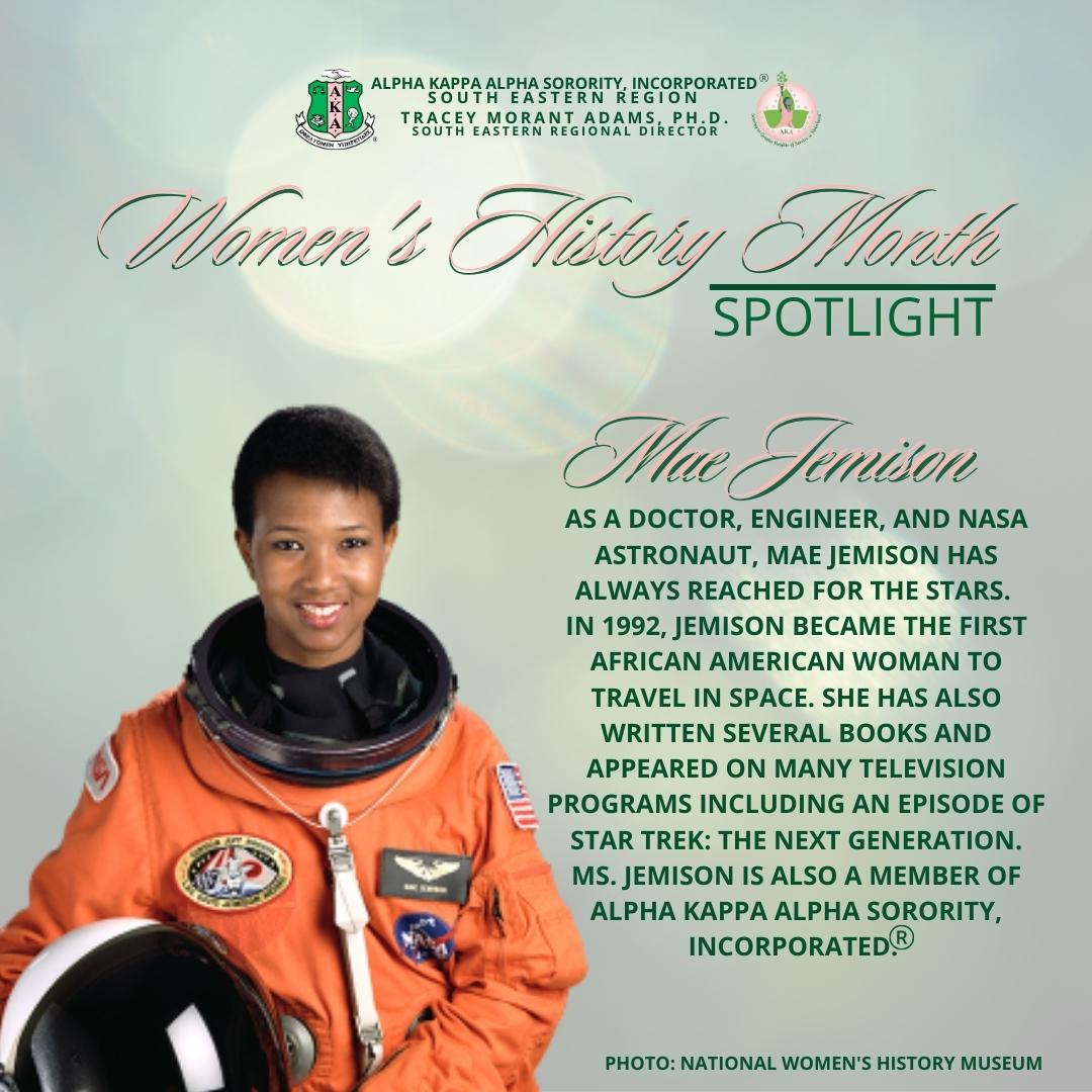 "Never be limited by other people's imagination; never limit others because of your own limited imagination." — Mae Jemison

#AKA1908 #SoaringWithAKA #PowerOfUs #SophisticatedSouthEastern