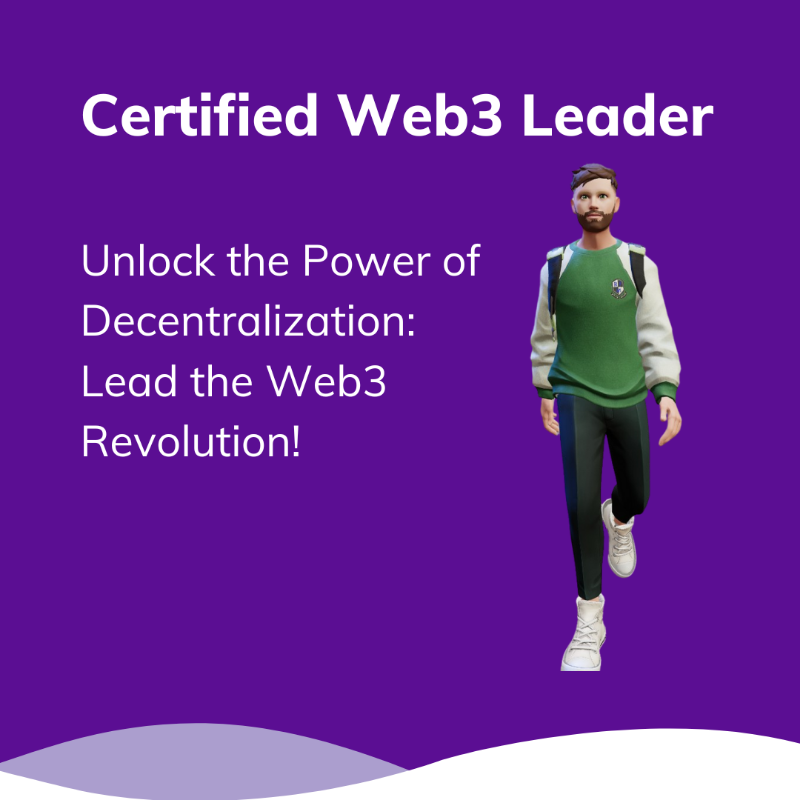 Metaverse_ACAD's tweet photo. Become a “Certified Web3 Leader”! 

Book our new course and acquire a broad knowledge that makes you fit for the future of the internet. #Web3, #Metaverse, #Blockchain, #Bitcoin, #Etherum, #Tokenomics and #NFT, including learning tools, applications and use cases.