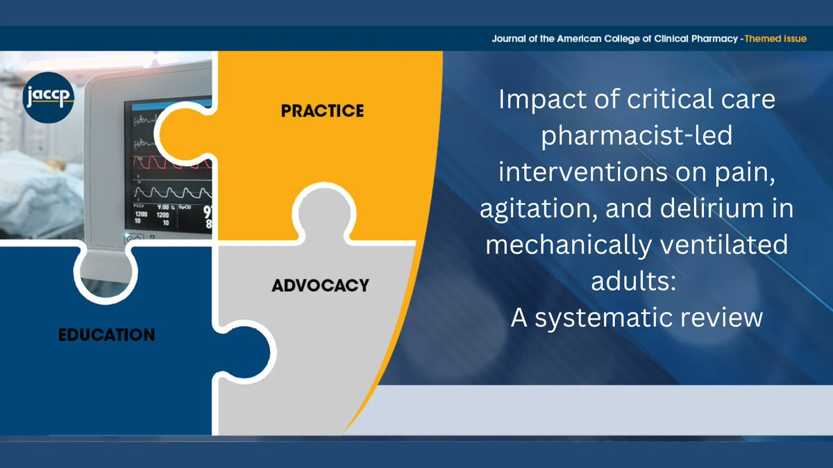 JACCP (@jaccpjournal) on Twitter photo 4 of 9 studies showed pharmacist-led interventions were associated with reduced mechanical ventilation duration (range of 4-8.5 days compared to approx 5.6-14 days in the control). Also reductions in opioid analgesia & sedative utilization. buff.ly/3lAvRLr <a href="/MitchBPharmD/">Mitchell Buckley</a> 4 of 9 studies showed pharmacist-led interventions were associated with reduced mechanical ventilation duration (range of 4-8.5 days compared to approx 5.6-14 days in the control). Also reductions in opioid analgesia & sedative utilization. buff.ly/3lAvRLr <a href="/MitchBPharmD/">Mitchell Buckley</a>