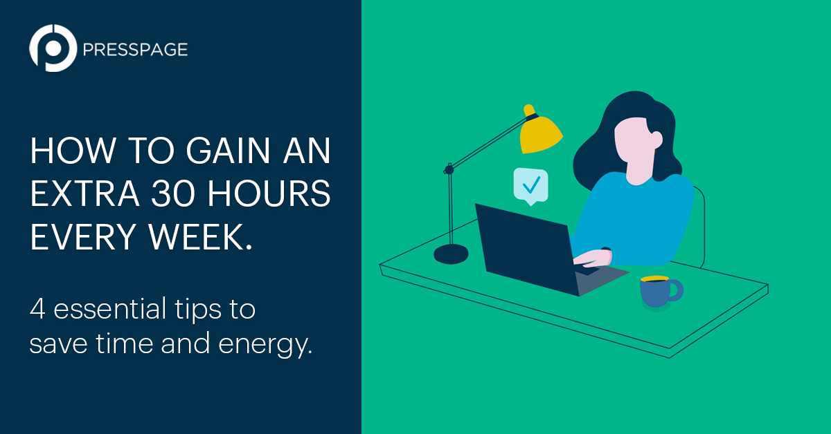 PresspageHQ's tweet photo. What could you do with 30 more hours each week? Spend 5 mins reading our blog to find out 🙂 . Discover how to get your work-life back with Presspage. #PublicRelations #PRsoftware #PRTech #EfficientPR #CorporateComms #EarnedMedia
https://t.co/CGp5Tbbkur https://t.co/y7zEDmt1mH