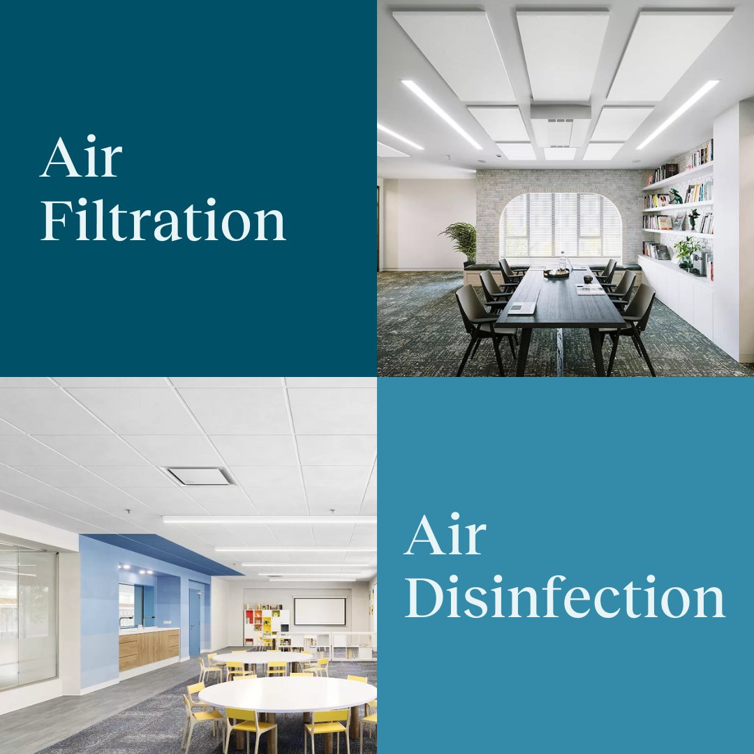 Healthy Air = Healthy Spaces

Improve IAQ starting at the ceiling. Explore our many solutions, including air filtration and air disinfection technologies, to find the right fit for every space. 

Air Filtration: ow.ly/KaW950NkBFq 
Air Disinfection: ow.ly/fBb450NkBFr