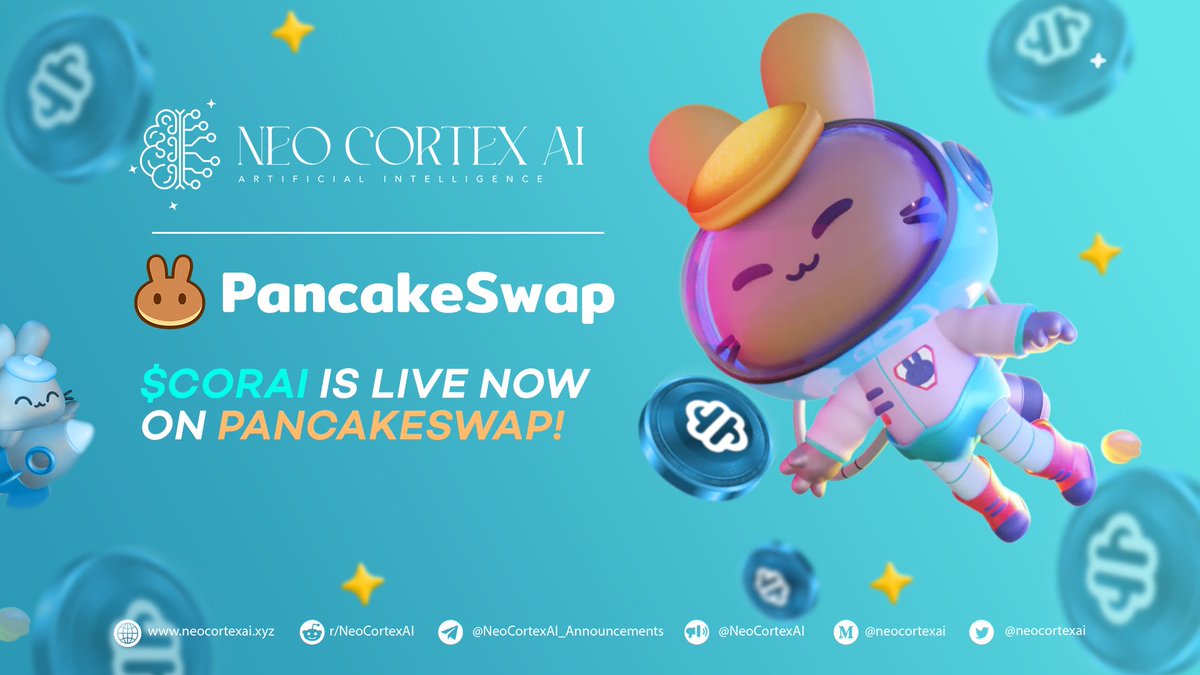 TGE Live‼️

We're thrilled to announce that $CORAI is now listed on #PancakeSwap, the leading decentralized exchange on #BinanceSmartChain🔥

Go and trade Now👉pancakeswap.finance/swap?inputCurr…

 #crypto #DeFi #listinglive