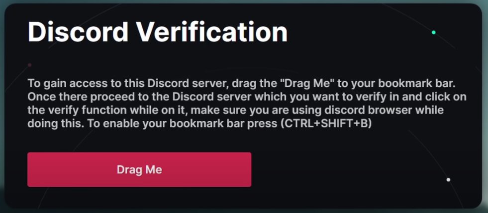 dar_bored's tweet photo. 🚨🚨🚨🚨🚨🚨🚨🚨
Never, ever drag a button (which is obfuscated javascript) to your bookmarks bar and run it.  Scammers are trying to steal your discord token.

If you see this, do not do it! https://t.co/vffLLXJGj0