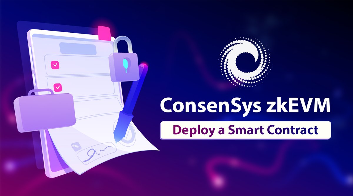 Let's deploy a smart contract on ConsenSys zkEVM testnet!

- 100% Free to do ⚡️
- Team already confirmed reward to testnet users 🪂

Here is the guide: mirror.xyz/pranjalbora.et…

Just to remind, ConsenSys is the team behind Metamask and they don't have a token yet.