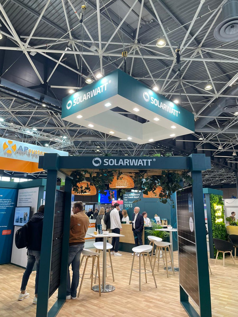 📸 Voici le stand de notre client <a href="/SOLARWATTFrance/">SOLARWATT FRANCE</a> avec qui nous avons eu la chance d'échanger ce matin au salon <a href="/bepositiveevent/">Salon BEPOSITIVE</a>  !