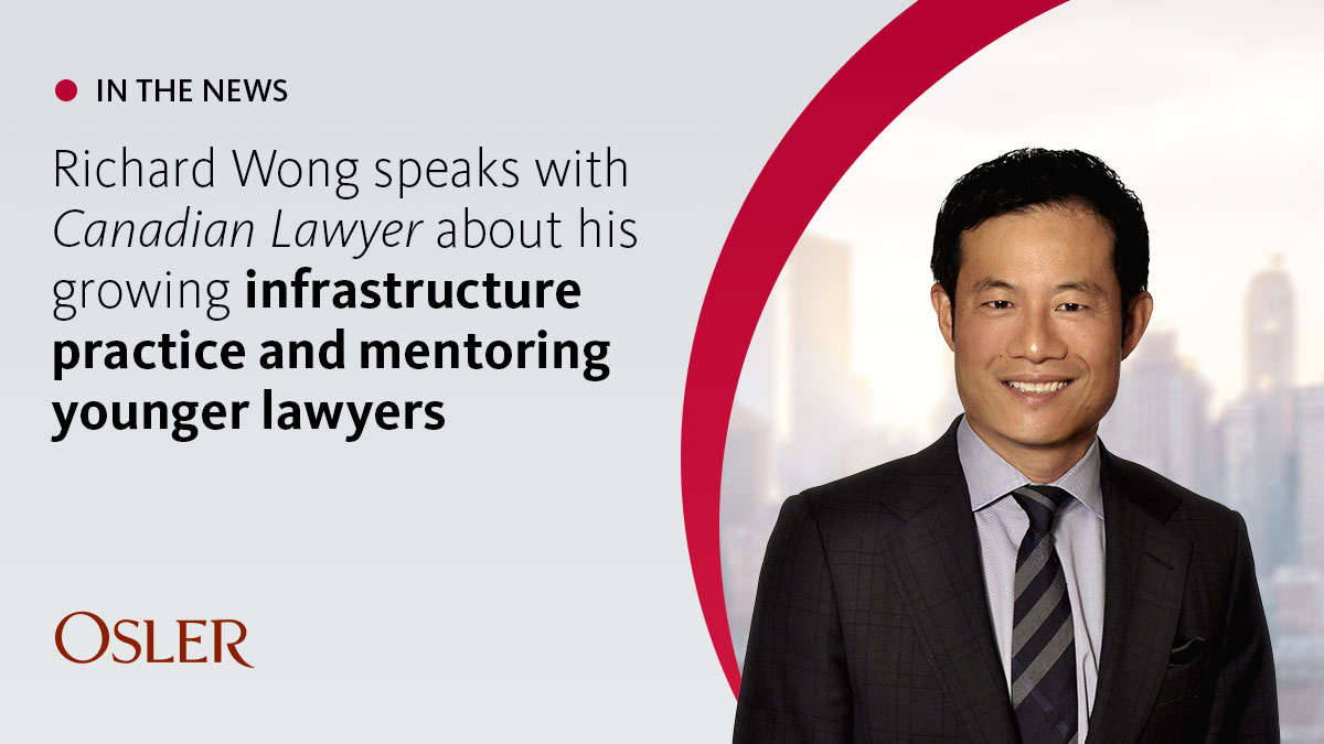 Osler_Law's tweet photo. Richard Wong takes great pride as a mentor in helping young lawyers develop as leaders and understanding how to overcome stereotypes. https://t.co/VnKeqkAYZ7 #mentoring #infrastrucure #construction https://t.co/2RrHBSMHsw