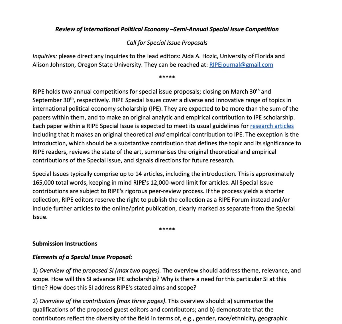 Review of International Political Economy tweet media