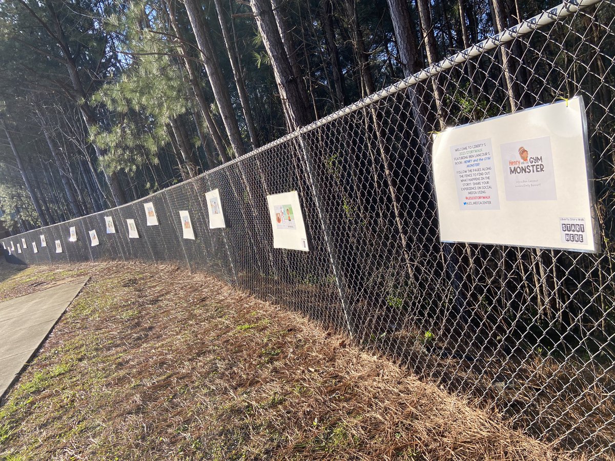 LES_MediaCenter's tweet photo. The Story Walk is ready! After some bad weather I think we have some beautiful days ahead for everyone to come out and enjoy the story! #CCSDReads #LESStoryWalk @LibertyES1 @CcsdMedia https://t.co/ZavxPSZRM9