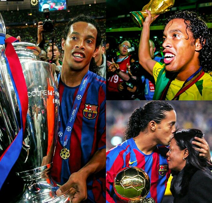 RemarksFootball's tweet photo. - Kaka never won the Libertadores.
- Ronaldo never won the Champions League.
- Ibrahimovic never won the Ballon d'Or.
- Cristiano Ronaldo never won a World Cup.

- Ronaldinho won it all. ❤🙏 https://t.co/sJQcVM5vp8
