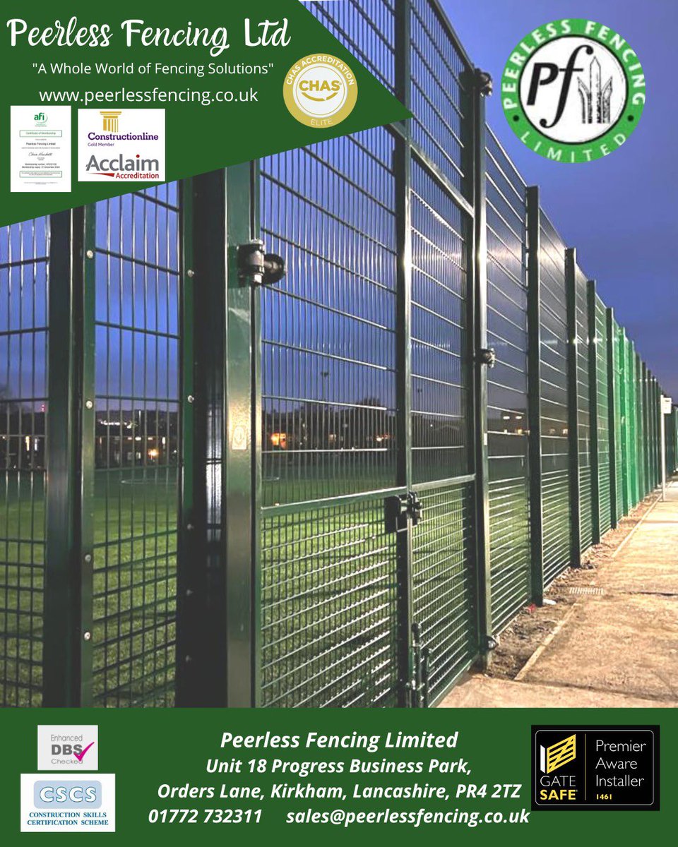 @PeerlessLtd Sports 868 Rebound Fencing System. This is a great system for schools and leisure centres. Call 01772732311 or email sales@peerlessfencing.co.uk for more information or a site visit. #reboundfencing #sportsfencing #868mesh #fencingcontractor