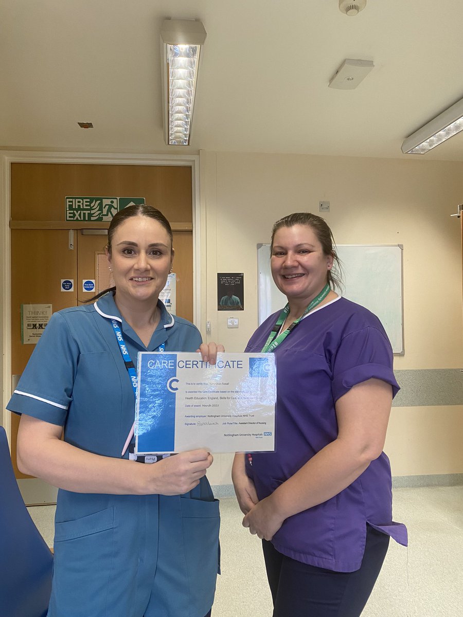 mariongajisan's tweet photo. Congratulations to our very own Katrina for completing her care certificate! She has been massively supported by our clinical trainer Haley! 😊
@NUHNursing @NUHSurgery @e16_ward @HaleyTeresa3 https://t.co/zvJubutTn5