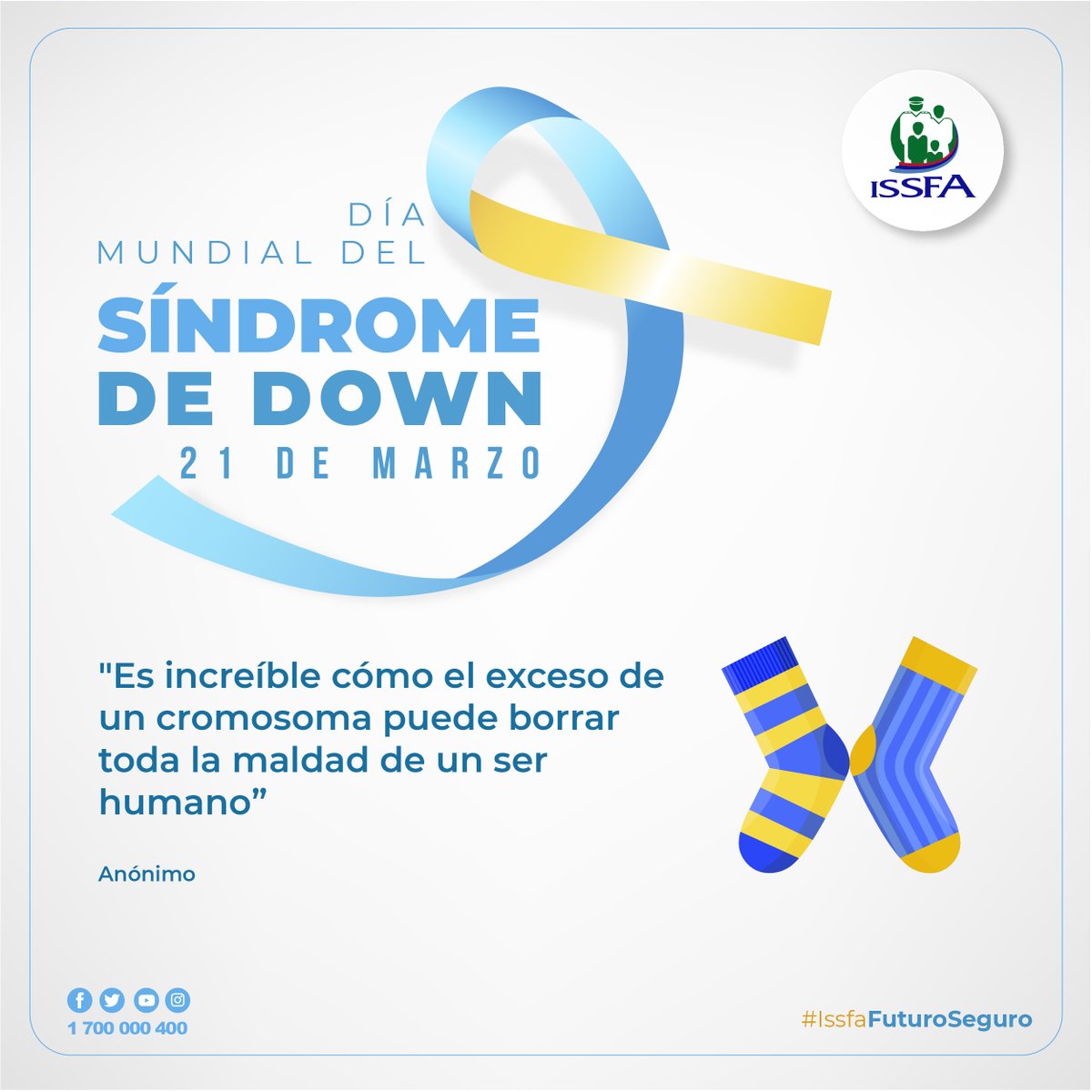 ISSFA_ECUADOR's tweet photo. 🧬 Un cromosoma extra de amor 🫶🏼
“Con nosotros, no por nosotros”. Día Mundial del Síndrome de Down
#IssfaSiempreContigo
#IssfaFuturoSeguro https://t.co/TarOSxFh1r