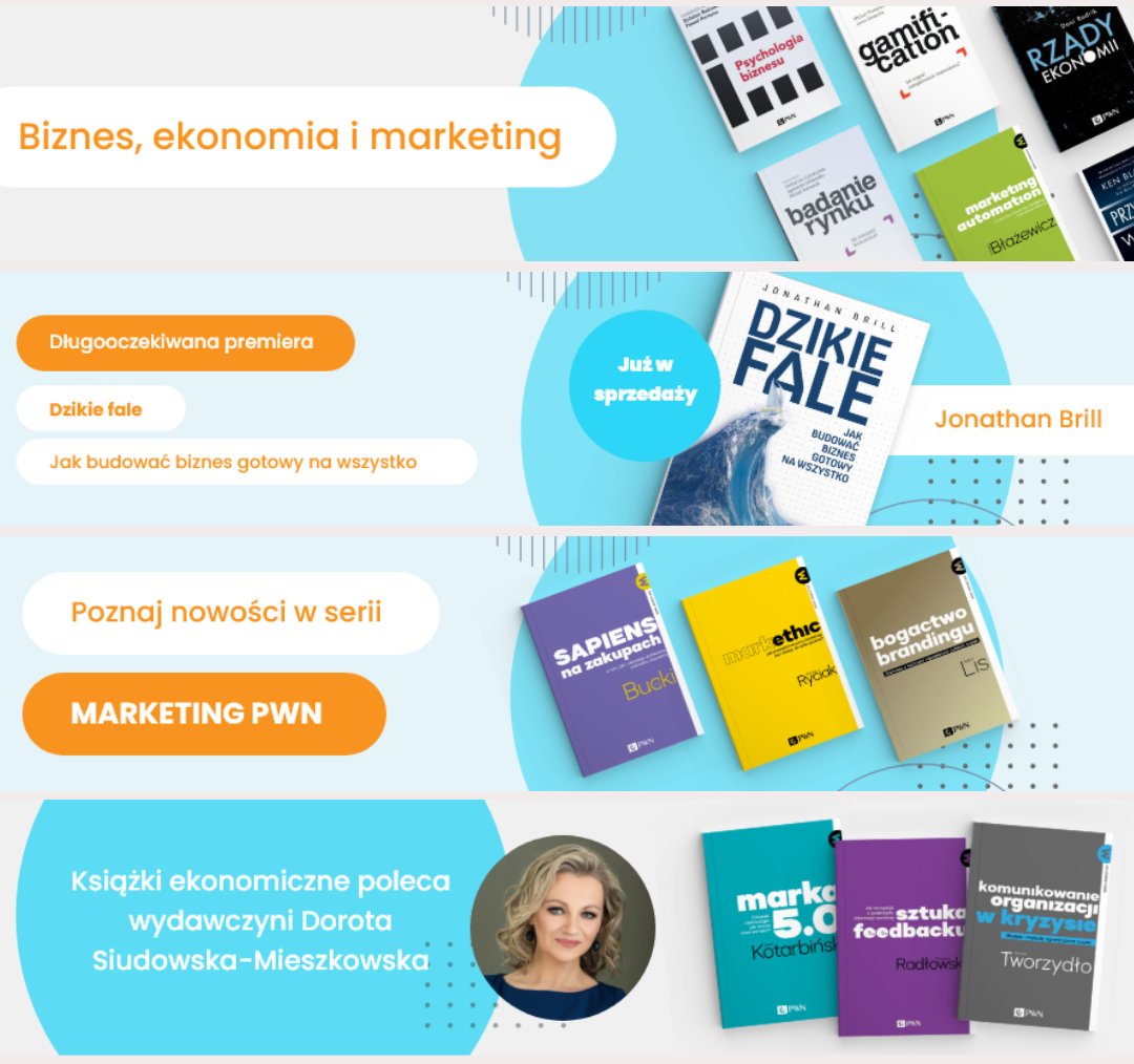 PWNwydawnictwo's tweet photo. #biznes | #ekonomia | #marketing
Wszystko w jednym miejscu 👉
https://t.co/TTIBHTEH85
#ECONOMICUS #nowości #bestsellery #inwestowanie https://t.co/Koa2jWLgNK