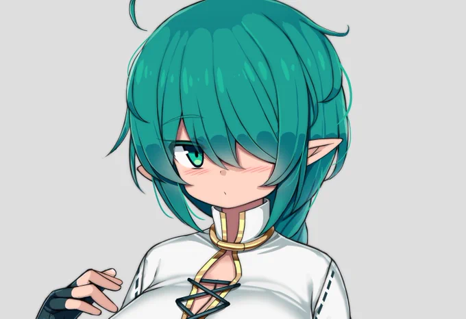 ファンティアに投稿しました!「むちむち緑エルフちゃん(創作)」  